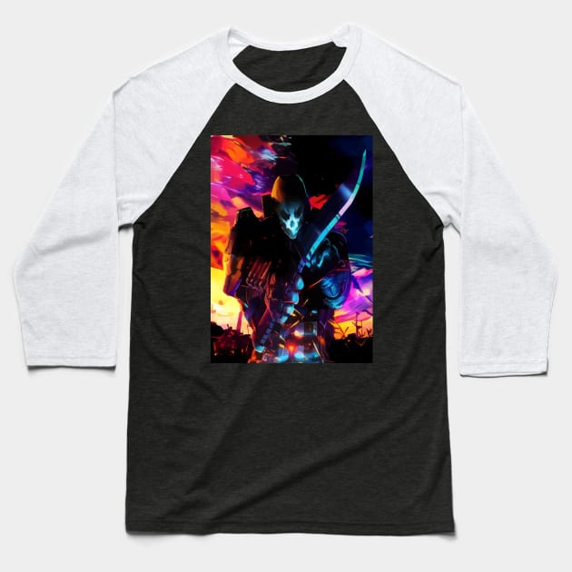 Neon Reach Baseball T-Shirt by hustlart